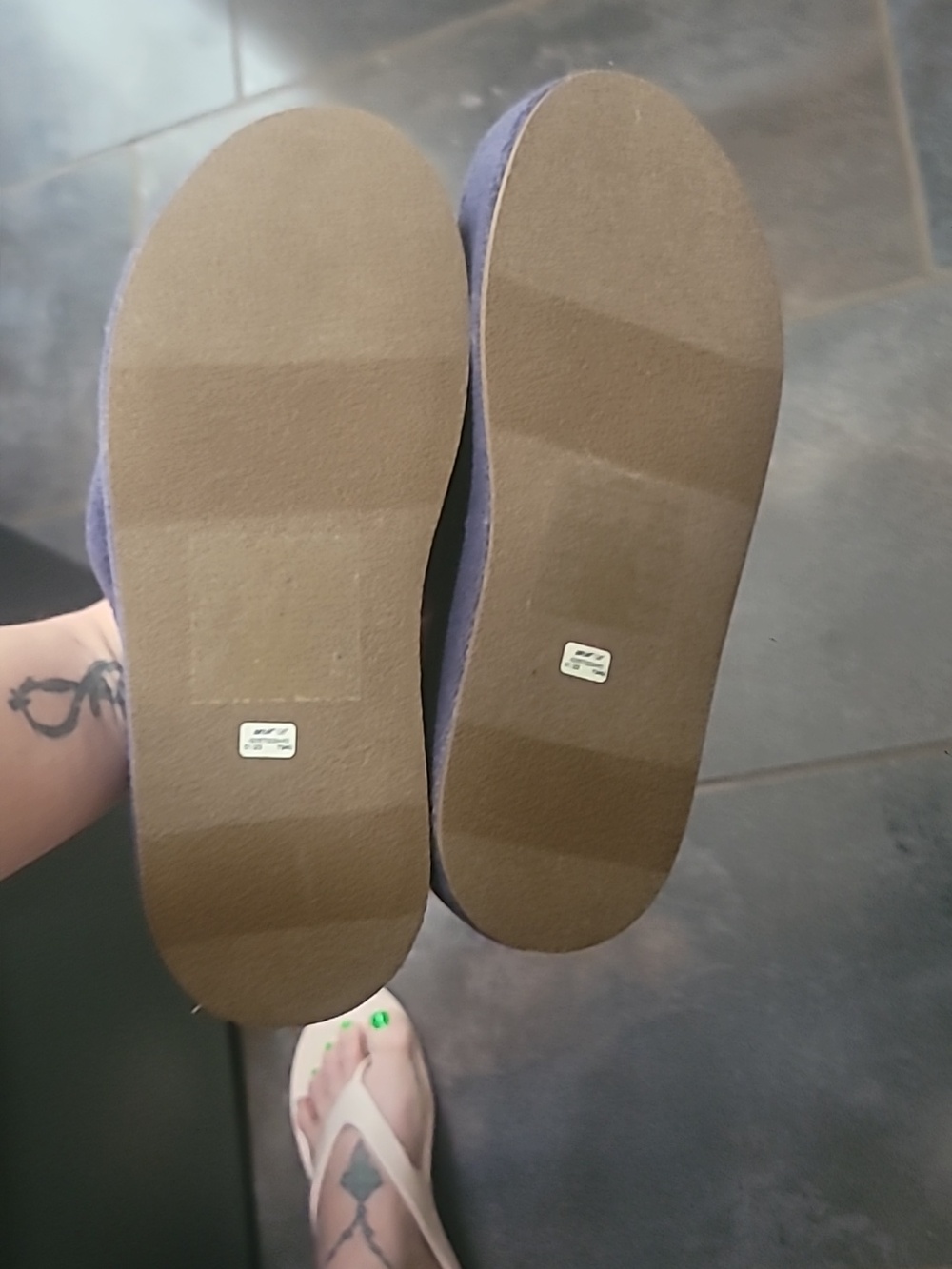 New AERIE Slip-On Platform Sandals In Blue Size 9 Women - Picture 3 of 4